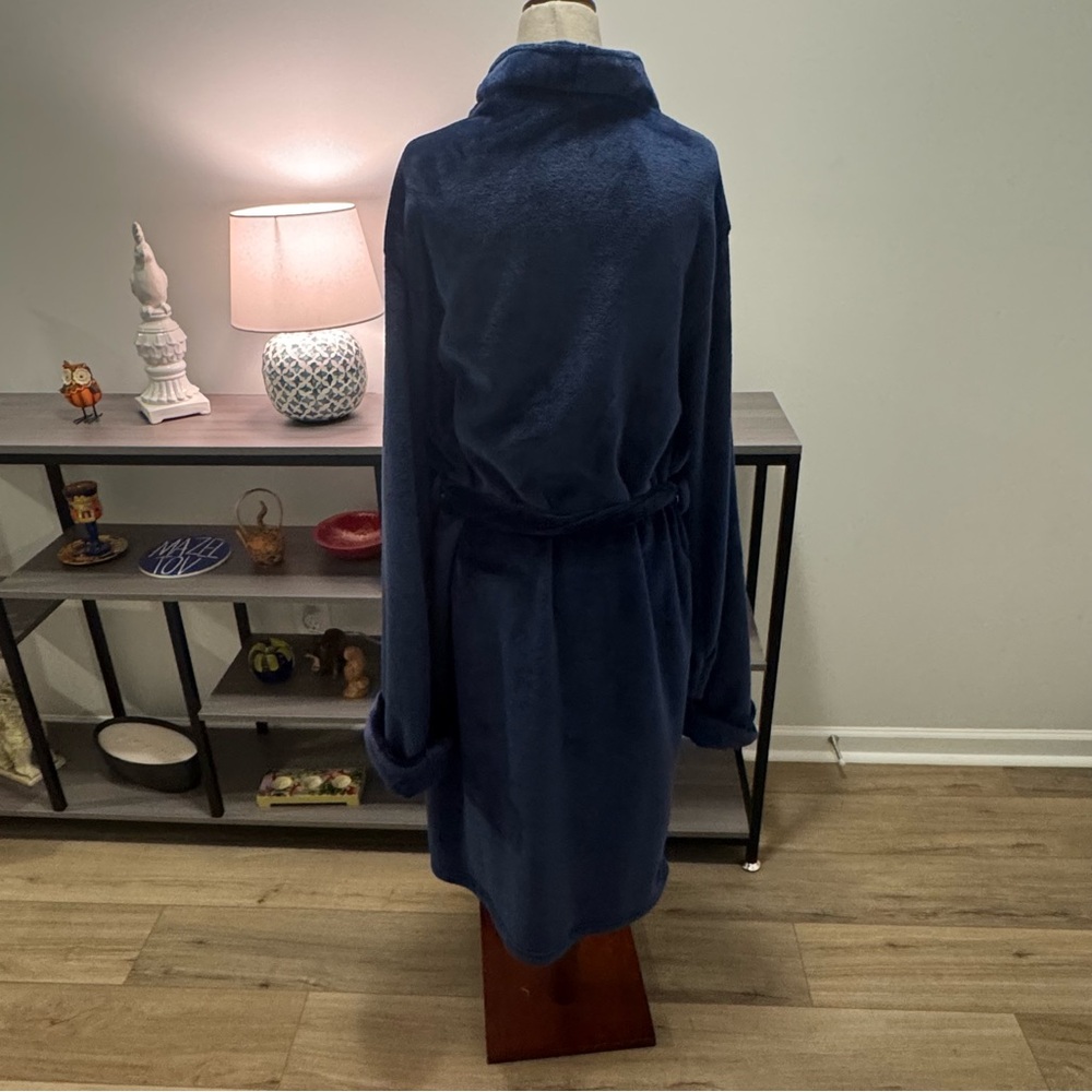 Dallas Cowboys Official Plush Robe – Navy – L/XL - Picture 7 of 12